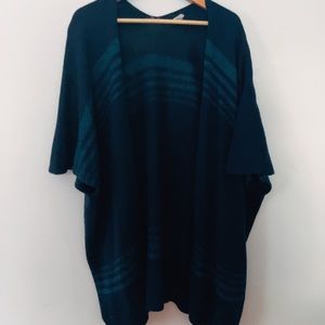 blue & green cardigan